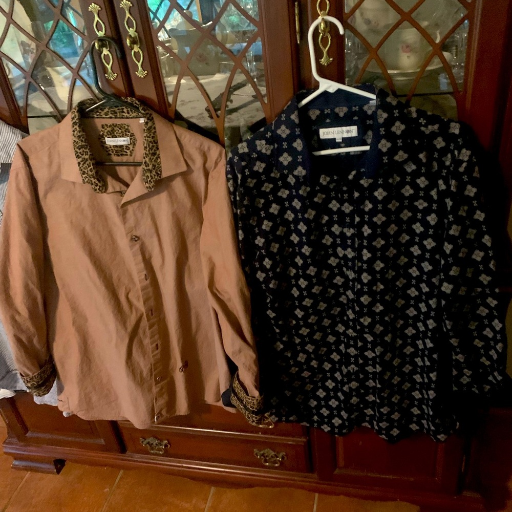 2 xxl John Lennon button down shirts